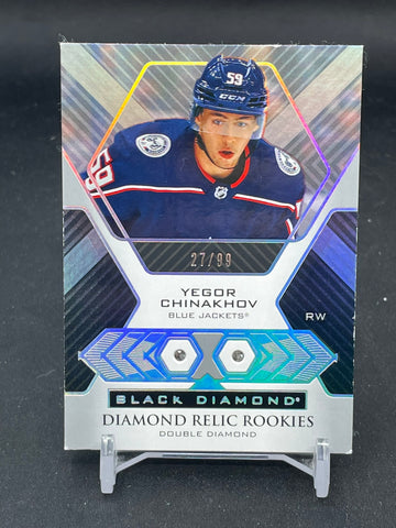 2021 UPPER DECK BLACK DIAMOND - DIAMOND RELIC ROOKIES - Y. CHINAKHOV - #BDR-YC - #'D/99 - DOUBLE DIAMOND RELIC - RC