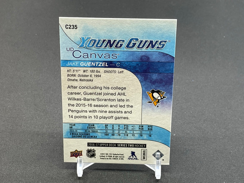 2016 UPPER DECK SERIES TWO - UD CANVAS - YOUNG GUNS - J. GUENTZEL -