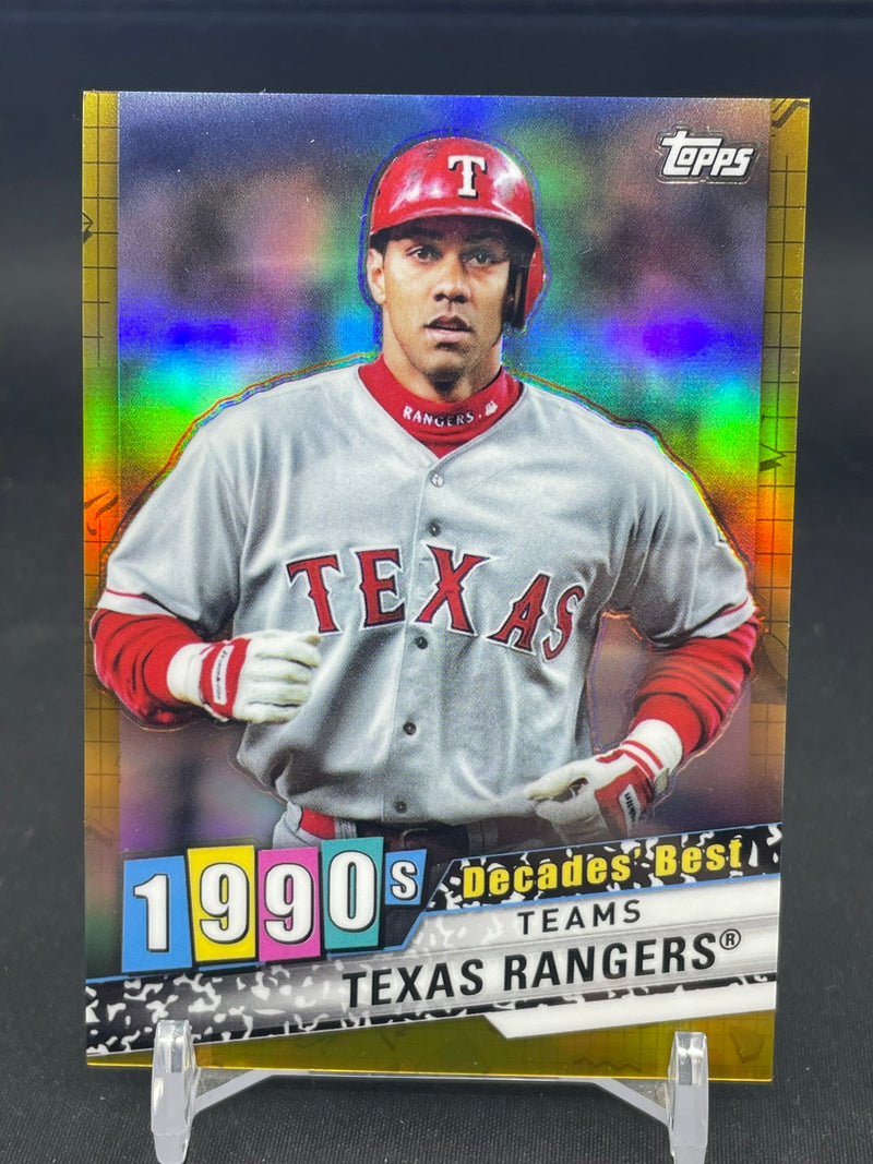 2020 TOPPS SILVER PACK - GOLD - DECADES' BEST - 1990'S TEXAS RANGERS - #DBC-79 - #'D/50