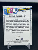 2020 TOPPS SILVER PACK - GOLD - DECADES' BEST - 1990'S TEXAS RANGERS - #DBC-79 - #'D/50