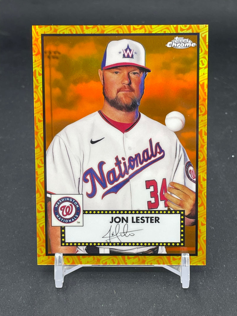 2021 TOPPS CHROME PLATINUM ANNIVERSARY - ORANGE & YELLOW ANNIVERSARY - J. LESTER - #231 - #'D/25