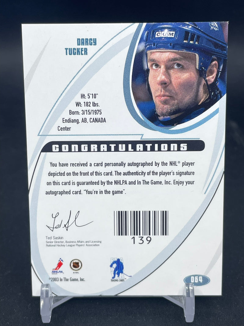 2002 IN THE GAME SIGNATURE - D. TUCKER -