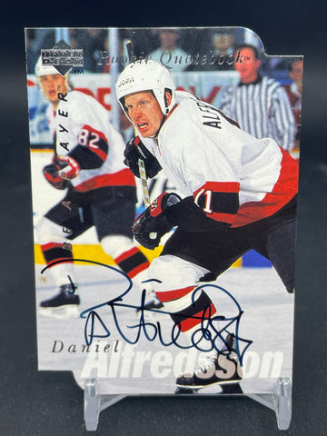 1996 UPPER DECK BE A PLAYER - ROOKIE QUOTEBOOK - D. ALFREDSSON - #S171 - AUTOGRAPH