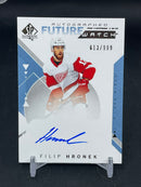 2018 UPPER DECK SP AUTHENTIC - FUTURE WATCH AUTO - F. HRONEK - #205 - #'D/999 - AUTOGRAPH - RC
