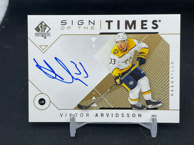 2018 UPPER DECK SP AUTHENTIC - SIGN OF THE TIMES - V. ARVIDSSON -