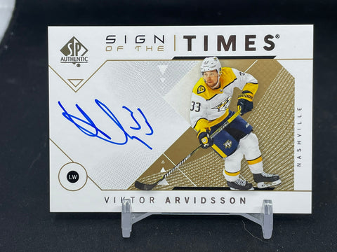 2018 UPPER DECK SP AUTHENTIC - SIGN OF THE TIMES - V. ARVIDSSON - #SOTT-VA - AUTOGRAPH