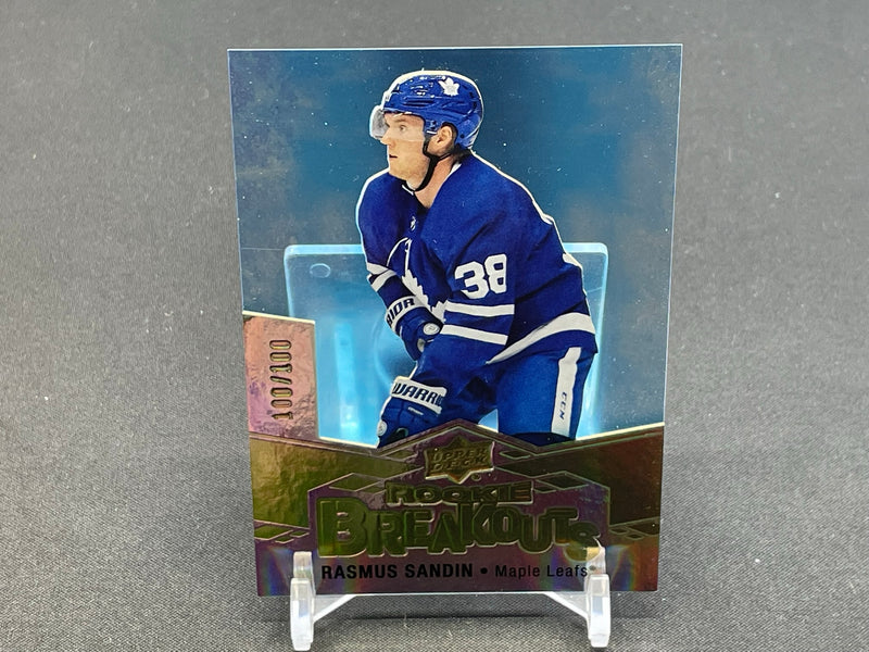 2019 UPPER DECK SERIES TWO - ROOKIE BREAKOUTS - R. SANDIN - #RB18 - #'D/100 - RC