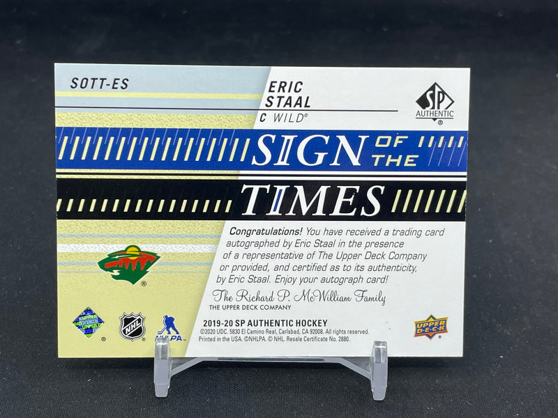 2019 UPPER DECK SP AUTHENTIC - SIGN OF THE TIMES - E. STAAL -