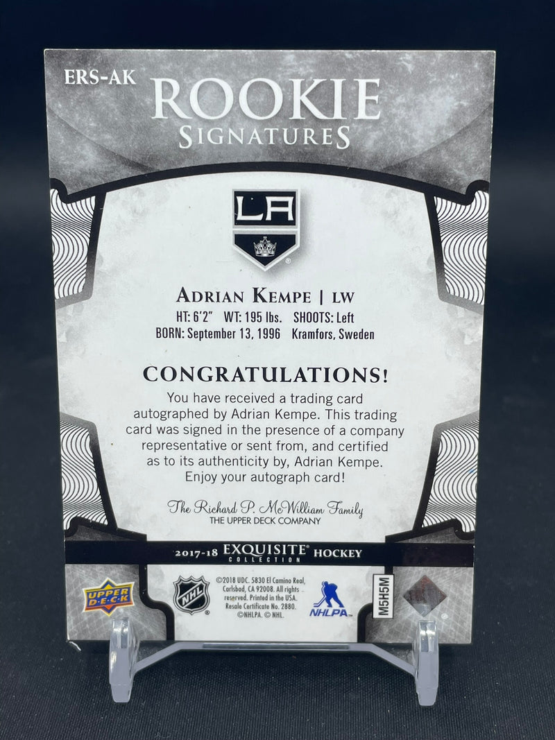 2017 UPPER DECK EXQUISITE COLLECTION - ROOKIE SIGNATURES - A. KEMPE - #ERS-AK - #'D/199 - AUTOGRAPH - RC