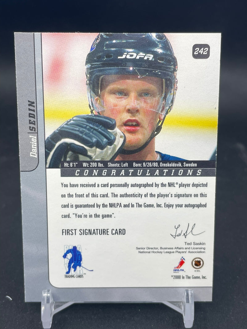 2000 IN THE GAME SIGNATURE SERIES - FIRST SIGNATURE CARD - D. SEDIN -