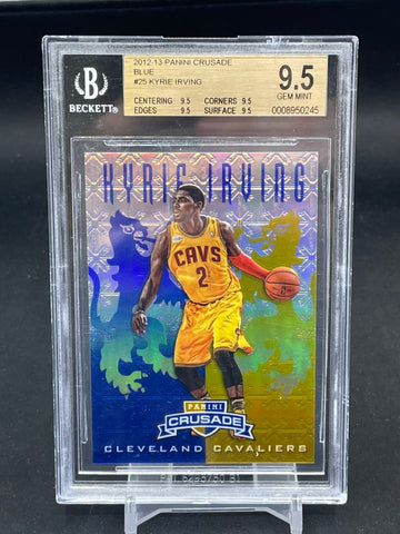 2012 PANINI CRUSADE - BLUE - K. IRVING - #25 - BGS 9.5 - RC