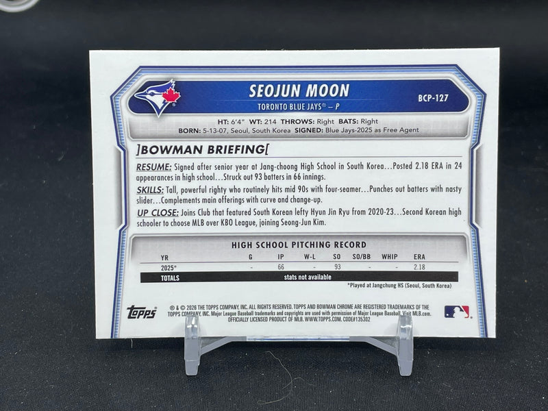 2026 TOPPS BOWMAN CHROME - 1ST BOWMAN - S. MOON -