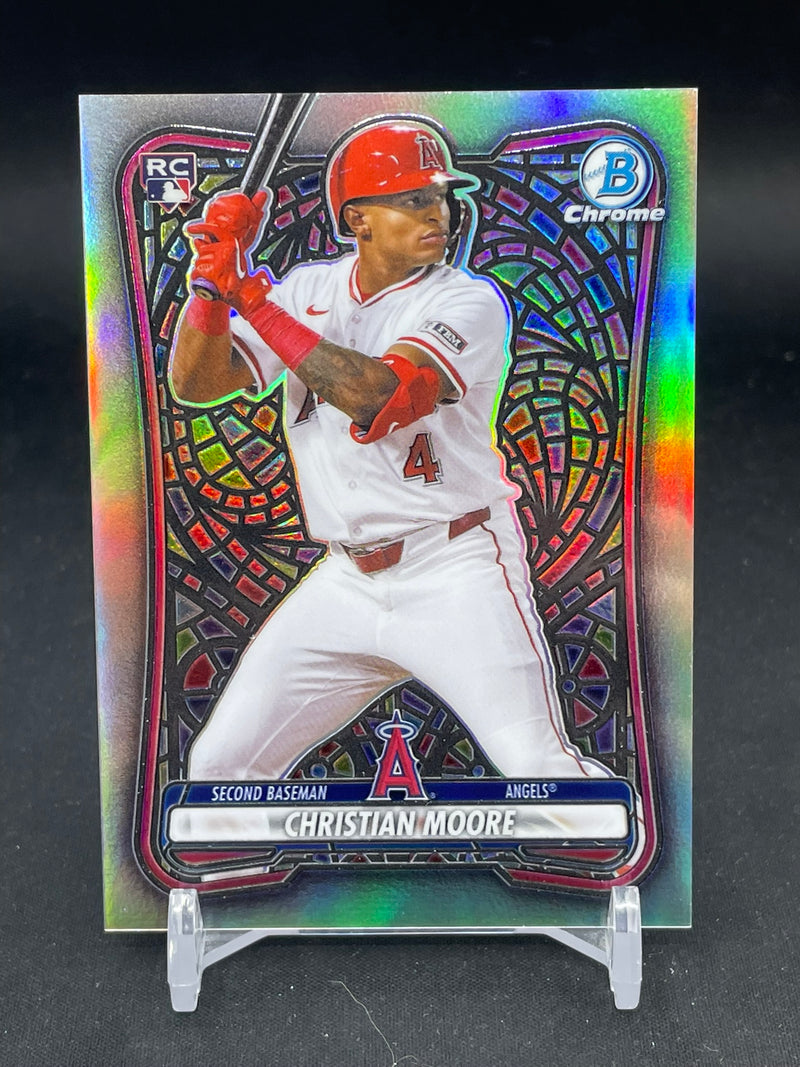 2026 TOPPS BOWMAN CHROME - STAINED GLASS REFRACTOR - C. MOORE -