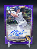 2025 TOPPS BOWMAN CHROME - PURPLE MOJO REFRACTOR - C. DURBIN - #BMA-CDU - #'D/199 - AUTOGRAPH