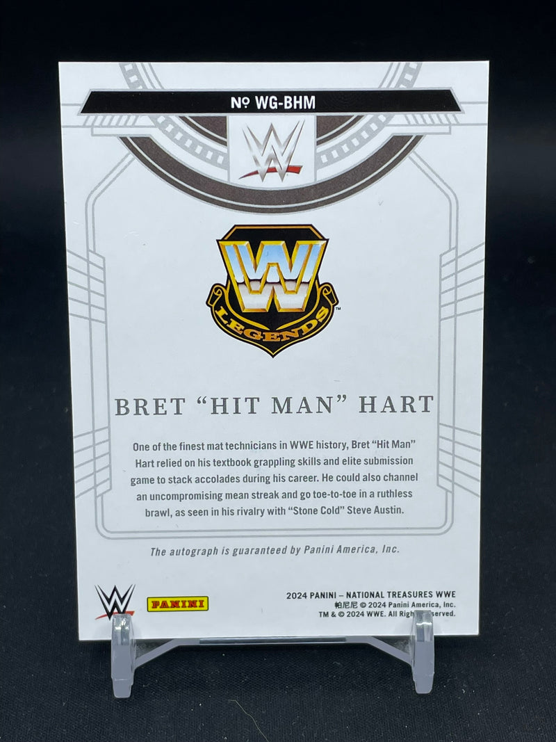 2024 PANINI NATIONAL TREASURES - GREATEST SIGNATURES - BRET "HIT MAN" HART - #WG-BHM - #'D/49 - AUTOGRAPH