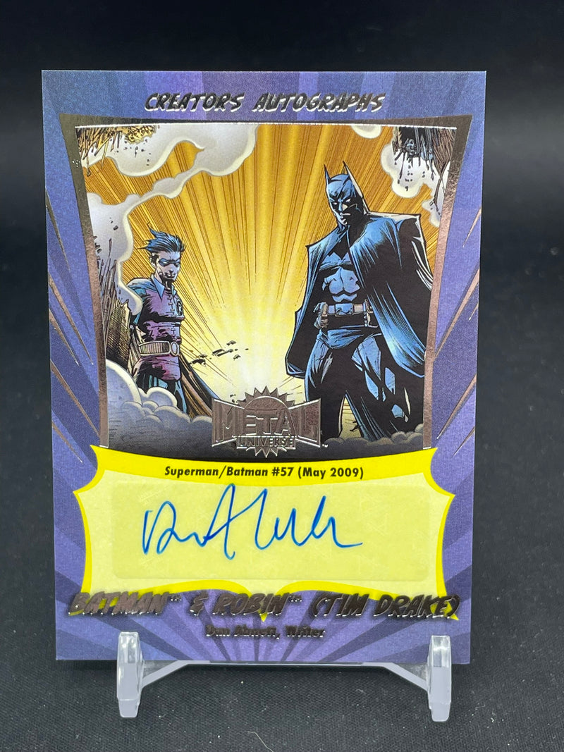 2025 UPPER DECK METAL UNIVERSE SKYBOX - CREATORS AUTOGRAPHS - BATMAN & ROBIN - D. ABNETT -