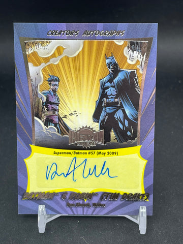 2025 UPPER DECK METAL UNIVERSE SKYBOX - CREATORS AUTOGRAPHS - BATMAN & ROBIN - D. ABNETT - #CA-DA - AUTOGRAPH