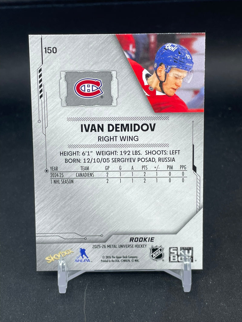 2025 UPPER DECK METAL UNIVERSE SKYBOX - ROOKIE - I. DEMIDOV -