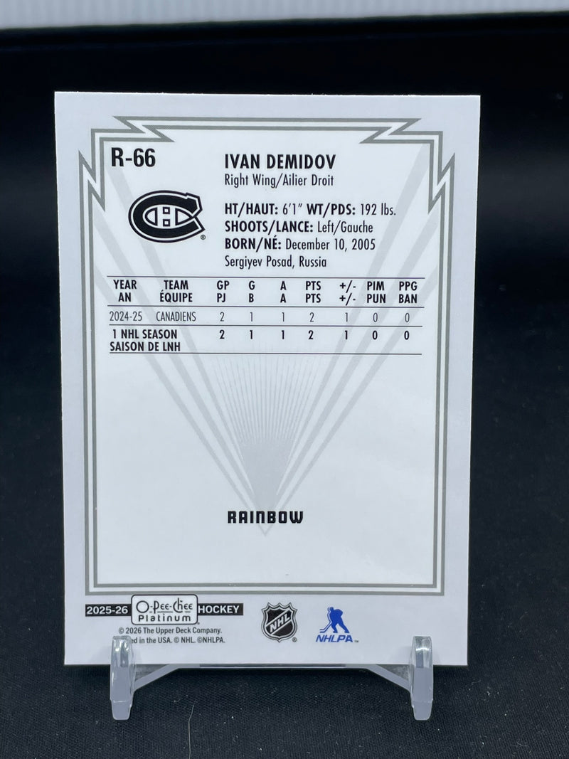 2025 UPPER DECK O-PEE-CHEE PLATINUM - RAINBOW - MARQUEE ROOKIE - I. DEMIDOV -