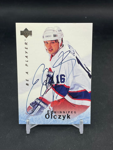 1996 UPPER DECK BE A PLAYER - E. OLCZYK - #S141 - AUTOGRAPH