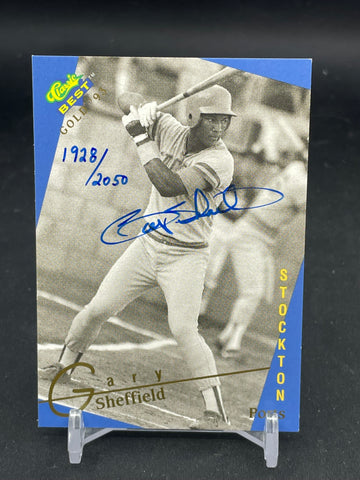 1993 CLASSIC BEST - GOLD - G. SHEFFIELD - #'D/2050 - AUTOGRAPH