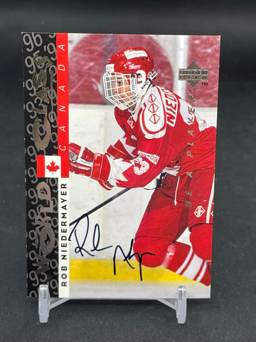 1996 UPPER DECK BE A PLAYER - WORLD CLASS - R. NIEDERMAYER - #S184 - AUTOGRAPH