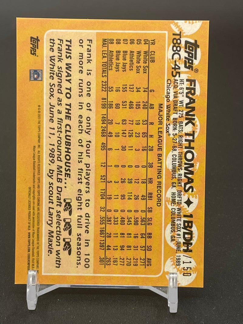 2023 TOPPS SERIES ONE SILVER PACK - BLUE REFRACTOR - F. THOMAS - #T88C-45 - #'D/150