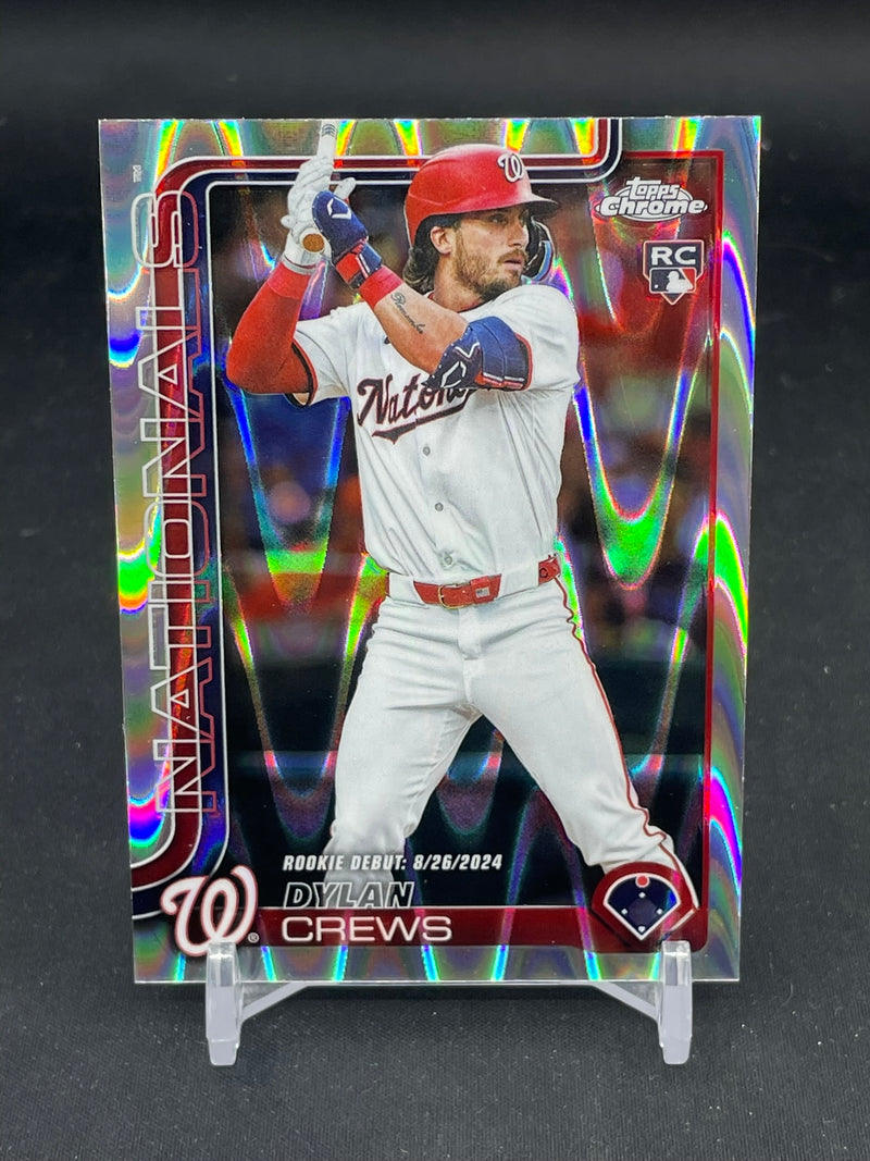2025 TOPPS CHROME - RAYWAVE REFRACTOR - ROOKIE DEBUT - D. CREWS -