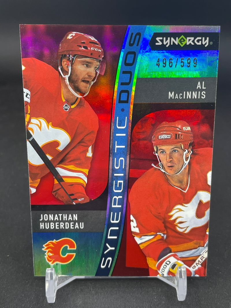 2023 UPPER DECK SYNERGY - BLUE - SYNERGISTIC DUOS - J. HUBERDEAU / A. MacINNIS - #SD-18 - #'D/599