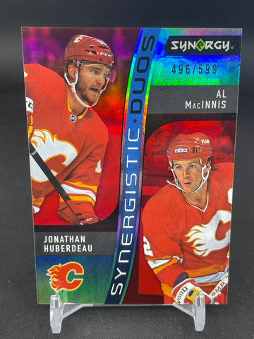 2023 UPPER DECK SYNERGY - BLUE - SYNERGISTIC DUOS - J. HUBERDEAU / A. MacINNIS - #SD-18 - #'D/599