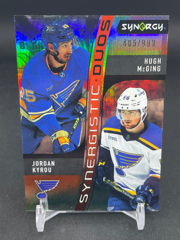 2023 UPPER DECK SYNERGY - RED - SINERGISTIC DUOS - J. KYROU / H. McGING - #SD-17 - #'D/999