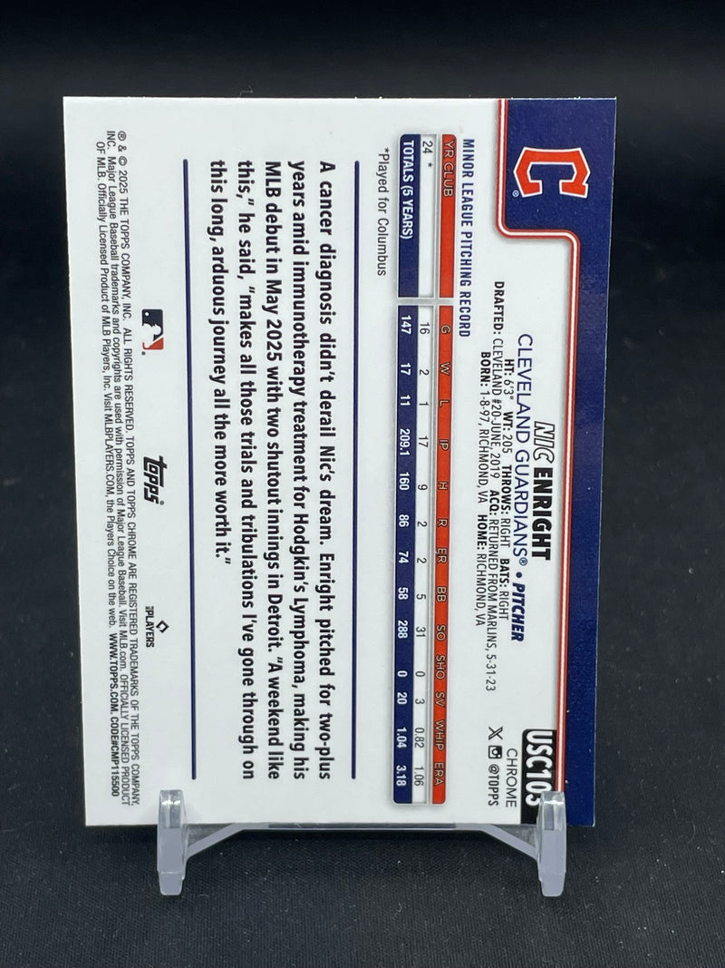 2025 TOPPS CHROME - LOGO REFRACTOR - ROOKIE DEBUT - N. ENRIGHT -