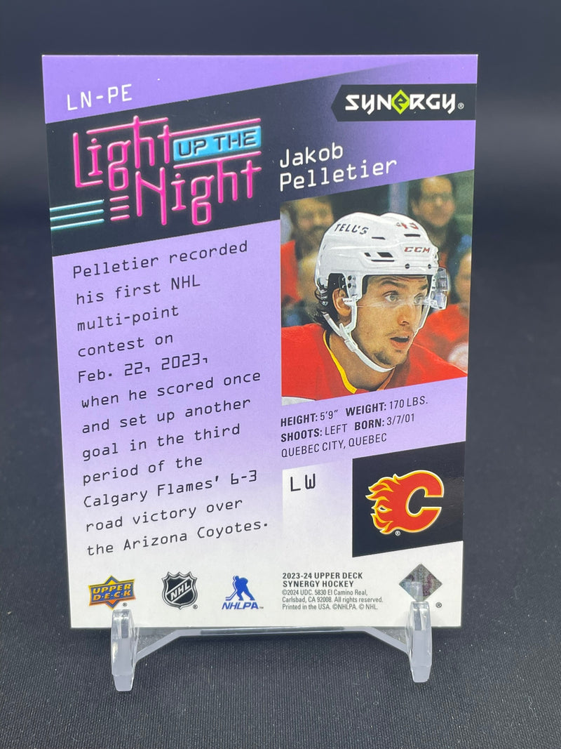 2023 UPPER DECK SYNERGY - LIGHT UP THE NIGHT ROOKIE - J. PELLETIER - #LN-PE - #'D/999 - RC