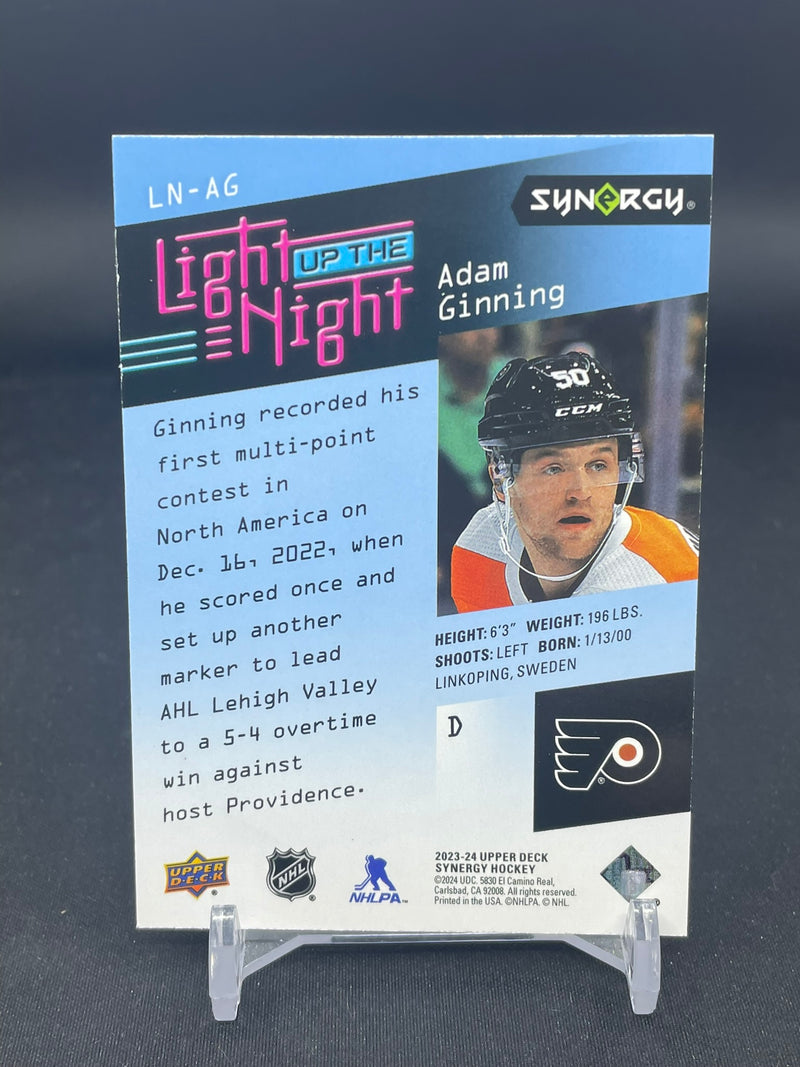 2023 UPPER DECK SYNERGY - LIGHT UP THE NIGHT ROOKIE - A. GINNING - #LN-AG - #'D/499 - RC