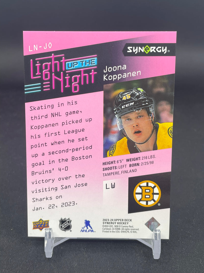 2023 UPPER DECK SYNERGY - LIGHT UP THE NIGHT ROOKIE - J. KOPPANEN - #LN-JO - #'D/699 - RC