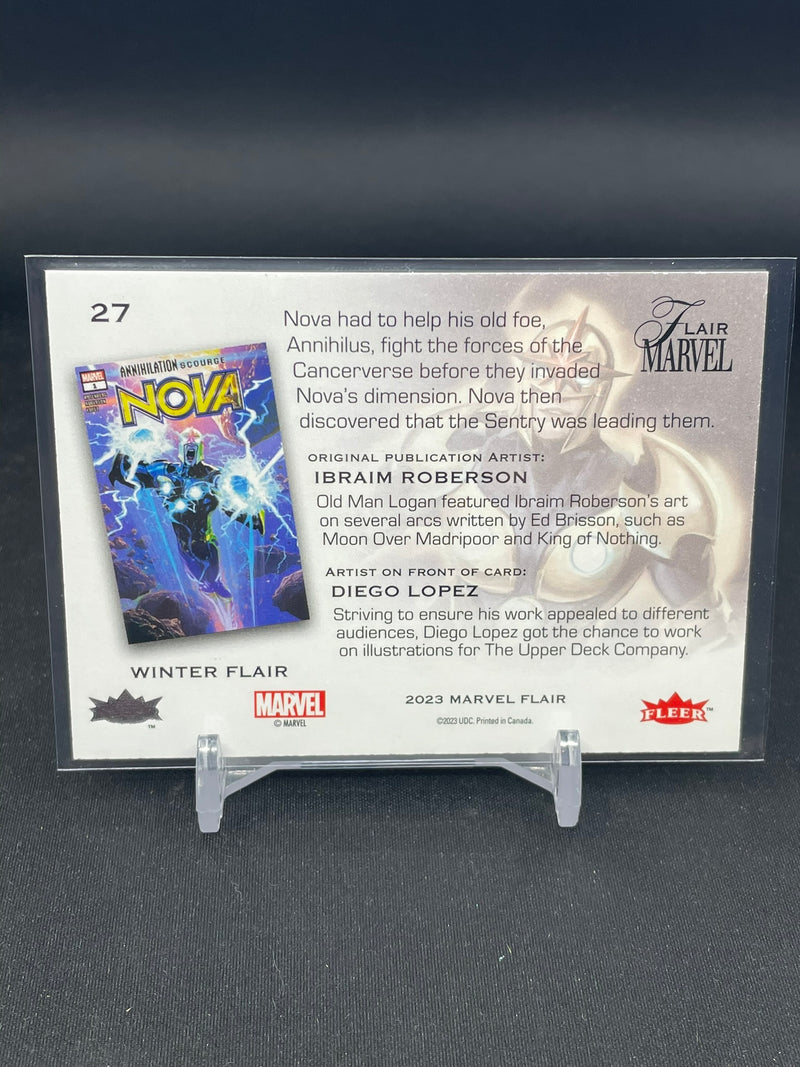 2023 UPPER DECK MARVEL FLAIR - WINTER FLAIR - NOVA - #27 - #'D/199