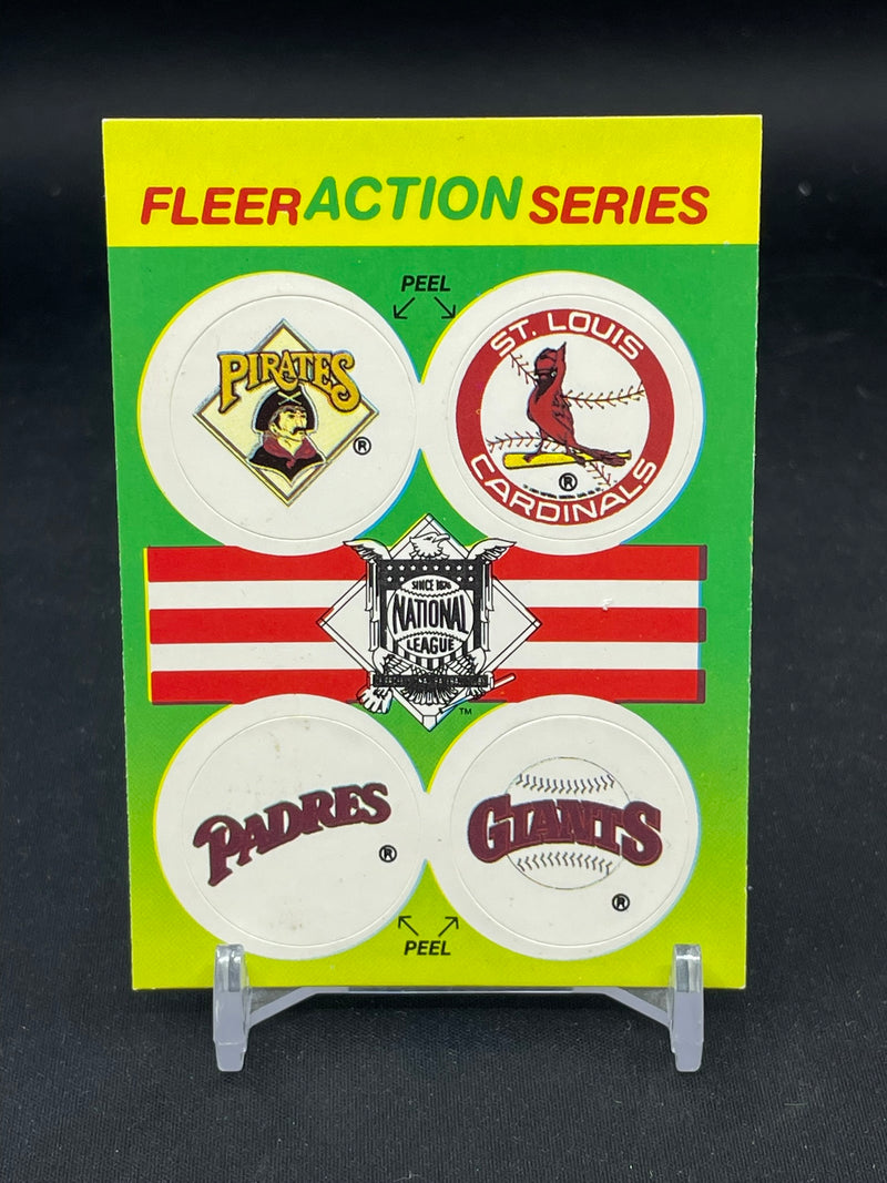 1990 FLEER ACTION SERIES STICKER CARD