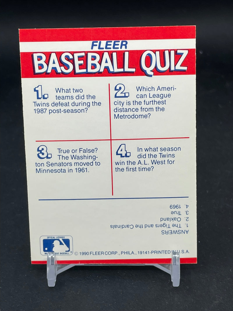 1990 FLEER ACTION SERIES STICKER CARD