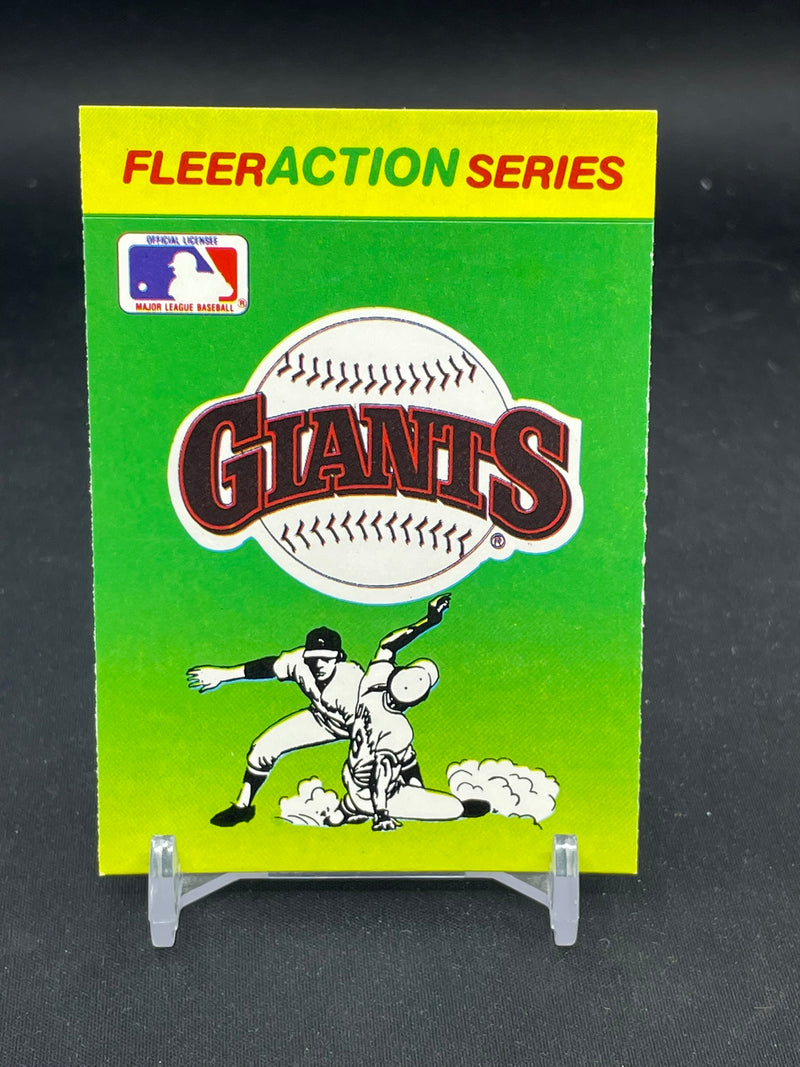 1990 FLEER ACTION SERIES STICKER CARD