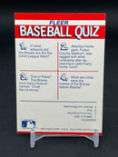 1990 FLEER ACTION SERIES STICKER CARD