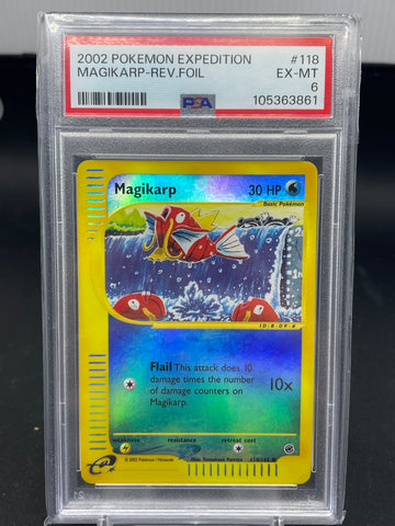 POKEMON - EXPEDITION - MAGIKARP - #118 - PSA 6