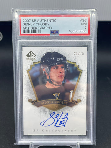 2007 UPPER DECK SP AUTHENTIC - SP CHIROGRAPHY - S. CROSBY - #SC - #'D/75 - AUTOGRAPH - PSA 7