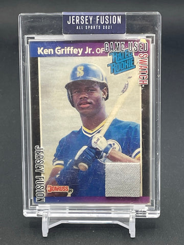 2021 JERSEY FUSION ALL SPORTS - DONRUSS RATED ROOKIE - K. GRIFFEY JR. - #JF-KGJ91 - ENCASED RELIC - RC