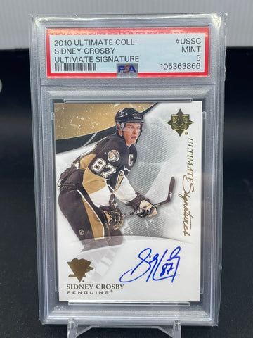 2010 UPPER DECK ULTIMATE COLLECTION - ULTIMATE SIGNATURE - S. CROSBY - #USSC - AUTOGRAPH - PSA 9