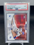 2024 TOPPS 50/50 - CHROME RED REFRACTOR - S. OHTANI - #74 - #'D/5 - PSA 9