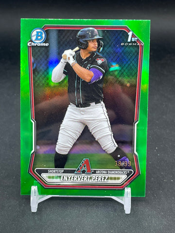 2026 TOPPS BOWMAN CHROME - GREEN REFRACTOR - 1ST BOWMAN - E. PEREZ - #BCP-71 - #'D/99