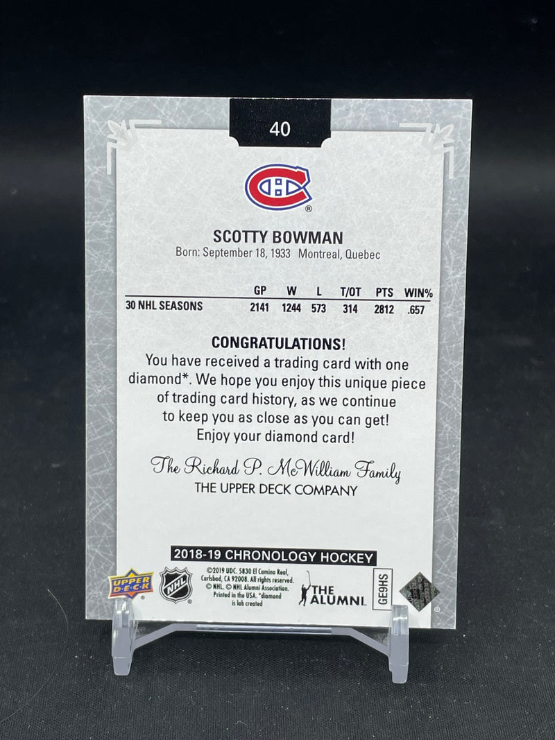 2018 UPPER DECK CHRONOLOGY - S. BOWMAN - #40 - #'D/36 - DIAMOND RELIC