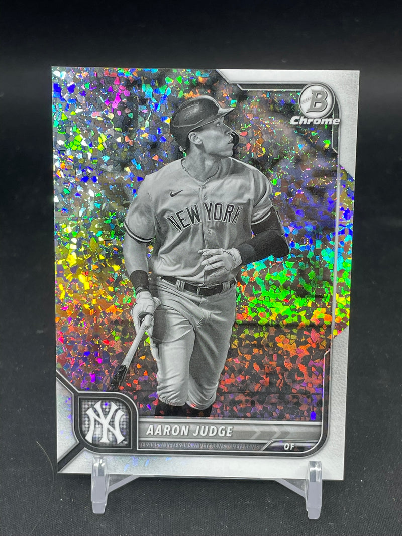 2022 TOPPS BOWMAN CHROME - BLACK/WHITE MINI DIAMOND REFRACTOR - A. JUDGE - #90 - #'D/199