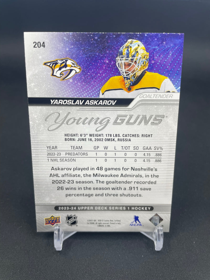 2023 UPPER DECK SERIES ONE - YOUNG GUNS - Y. ASKAROV -