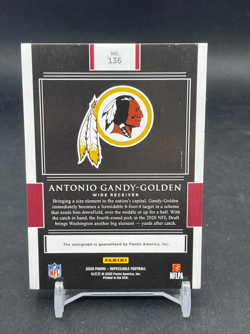 2020 PANINI IMPECCABLE - RED - ELEGANCE - A. GANDY-GOLDEN - #136 - #'D/19 - FINE SILVER RELIC - AUTOGRAPH